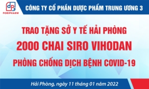 DP3 trao tặng SYT Hải Phòng